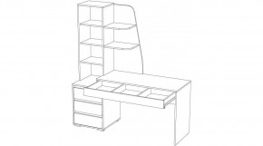ПИФАГОР Стол компьютерный (дуб вотан/кашемир) в Карталах - kartaly.mebel24.online | фото 3