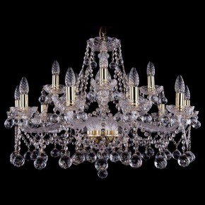 Подвесная люстра Bohemia Ivele Crystal 1413 1413/10+5/300/G/Balls в Карталах - kartaly.mebel24.online | фото