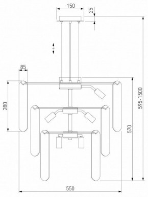 Подвесная люстра Eurosvet Claire 60171 золото в Карталах - kartaly.mebel24.online | фото 5