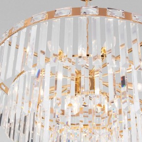 Подвесная люстра Eurosvet Elegante 10130/10 золото/прозрачный хрусталь Strotskis в Карталах - kartaly.mebel24.online | фото 5