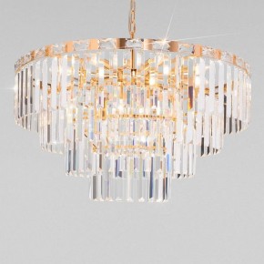 Подвесная люстра Eurosvet Elegante 10130/10 золото/прозрачный хрусталь Strotskis в Карталах - kartaly.mebel24.online | фото