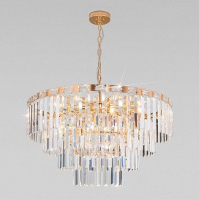 Подвесная люстра Eurosvet Elegante 10130/10 золото/прозрачный хрусталь Strotskis в Карталах - kartaly.mebel24.online | фото 6