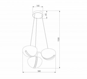 Подвесная люстра Eurosvet Emisfero 50083/3 LED золото в Карталах - kartaly.mebel24.online | фото 6
