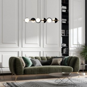 Подвесная люстра Eurosvet Moity 70149/6 черный/латунь в Карталах - kartaly.mebel24.online | фото 4