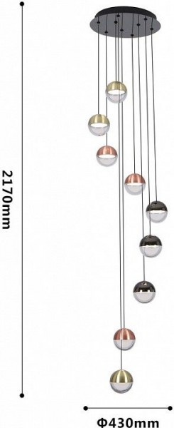 Подвесная люстра Favourite Luna 4371-9P в Карталах - kartaly.mebel24.online | фото 5