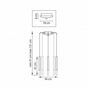 Подвесная люстра Lightstar Tubo L5T747143 в Карталах - kartaly.mebel24.online | фото 3