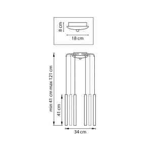 Подвесная люстра Lightstar Tubo L8T747237 в Карталах - kartaly.mebel24.online | фото 3