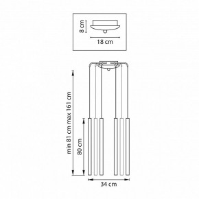 Подвесная люстра Lightstar Tubo L8T747443 в Карталах - kartaly.mebel24.online | фото 3
