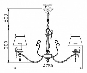 Подвесная люстра Maytoni Bird ARM013-08-W в Карталах - kartaly.mebel24.online | фото 5