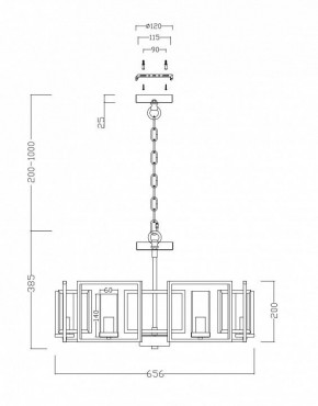 Подвесная люстра Maytoni Bowi H009PL-06G в Карталах - kartaly.mebel24.online | фото 4