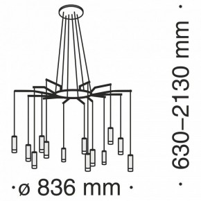 Подвесная люстра Maytoni Davida MOD035PL-12B в Карталах - kartaly.mebel24.online | фото 6