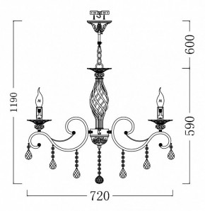 Подвесная люстра Maytoni Grace ARM247-08-G в Карталах - kartaly.mebel24.online | фото 4
