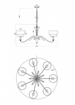 Подвесная люстра Maytoni Lillian H311-07-G в Карталах - kartaly.mebel24.online | фото 6