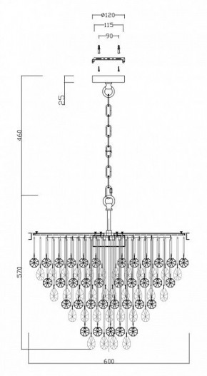 Подвесная люстра Maytoni Linn MOD091PL-07CH в Карталах - kartaly.mebel24.online | фото 4