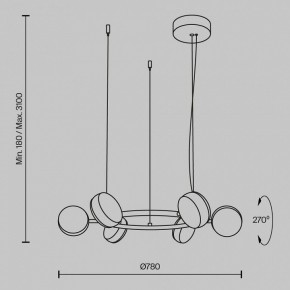 Подвесная люстра Maytoni Mind MOD299PL-L60BC3K в Карталах - kartaly.mebel24.online | фото 4