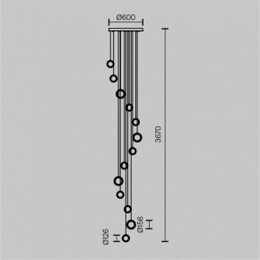 Подвесная люстра Maytoni Pharao MOD361PL-L58BS3K в Карталах - kartaly.mebel24.online | фото 4
