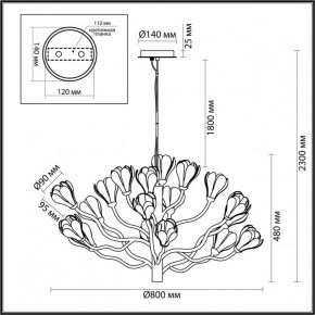 Подвесная люстра Odeon Light Gardi 5090/18 в Карталах - kartaly.mebel24.online | фото 6