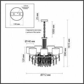 Подвесная люстра Odeon Light Nicole 4886/7 в Карталах - kartaly.mebel24.online | фото 7
