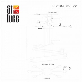 Подвесная люстра ST-Luce Montecelio SL6104.203.06 в Карталах - kartaly.mebel24.online | фото 4