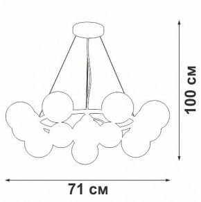 Подвесная люстра Vitaluce V48410 V48410-8/12S в Карталах - kartaly.mebel24.online | фото 3