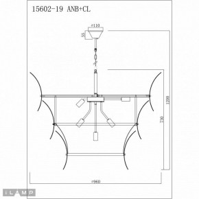 Подвесной светильник iLamp Gramercy 15602-19 ANB+CL в Карталах - kartaly.mebel24.online | фото 3