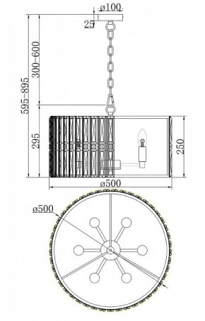 Подвесной светильник Maytoni Facet MOD094PL-06G в Карталах - kartaly.mebel24.online | фото 4