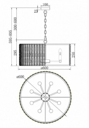 Подвесной светильник Maytoni Facet MOD094PL-08CH в Карталах - kartaly.mebel24.online | фото 3