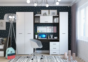 Полка 1200 НЕНСИ (Венге/Белый глянец) в Карталах - kartaly.mebel24.online | фото 2