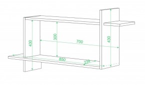 Полка книжная Домино ПК-16 в Карталах - kartaly.mebel24.online | фото 2