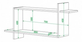 Полка книжная Домино ПК-16 в Карталах - kartaly.mebel24.online | фото 2