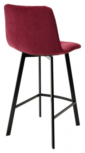 Полубарный стул CHILLI-QB SQUARE винный #16, велюр / черный каркас (H=66cm) М-City в Карталах - kartaly.mebel24.online | фото 6