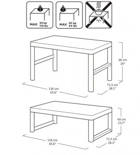 Раскладной стол Лион с регулируемой высотой столешницы (Lyon rattan table) графит (h400/650) в Карталах - kartaly.mebel24.online | фото 4