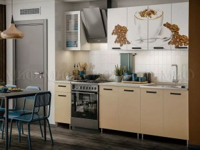 РИО-1 ЛДСП Кухонный гарнитур 2,0 м с фотопечатью Кофе в Карталах - kartaly.mebel24.online | фото