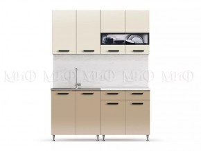 РИО-2 ЛДСП Кухонный гарнитур 1,6 м (Бежевый/Капучино) в Карталах - kartaly.mebel24.online | фото
