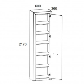 Шкаф 1D, OLIVIA, цвет вудлайн крем/дуб анкона в Карталах - kartaly.mebel24.online | фото 2