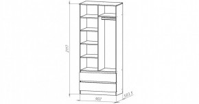 НИЦЦА-1 Шкаф 2-х дверный (НЦ.01) в Карталах - kartaly.mebel24.online | фото 2