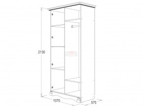 Шкаф 2-х дверный Ольга-1Н для одежды и белья в Карталах - kartaly.mebel24.online | фото 2