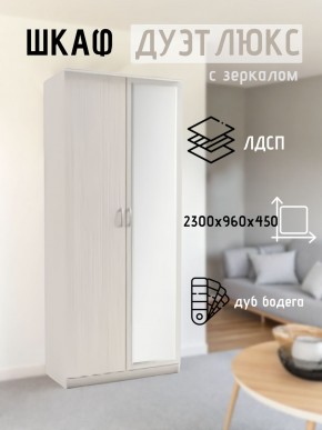 Шкаф 2-х створчатый Дуэт Люкс с зеркалом в Карталах - kartaly.mebel24.online | фото 5