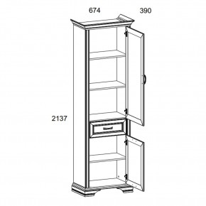 Шкаф 2D1S, MONAKO, цвет Сосна винтаж/дуб анкона в Карталах - kartaly.mebel24.online | фото 3