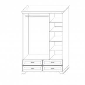 Шкаф 3-х дверный (корпус) Сиена в Карталах - kartaly.mebel24.online | фото 3