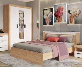 Шкаф 3-х створчатый Адель дуб крафт золотой/белый в Карталах - kartaly.mebel24.online | фото 3