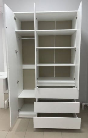 Шкаф 3-ств. с 3 ящиками "Бьянко" в Карталах - kartaly.mebel24.online | фото 2