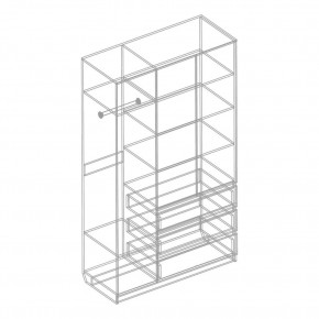 Шкаф 3-ств. с 3 ящиками "Бьянко" в Карталах - kartaly.mebel24.online | фото 5