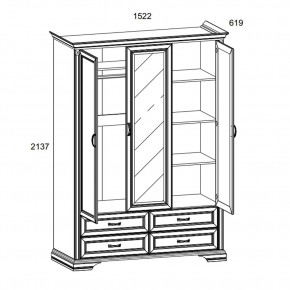 Шкаф 3D4S Z, MONAKO, цвет Сосна винтаж в Карталах - kartaly.mebel24.online | фото 1