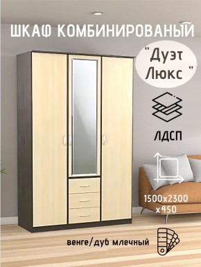 Шкаф комбинированный Дуэт Люкс с зеркалом в Карталах - kartaly.mebel24.online | фото 3