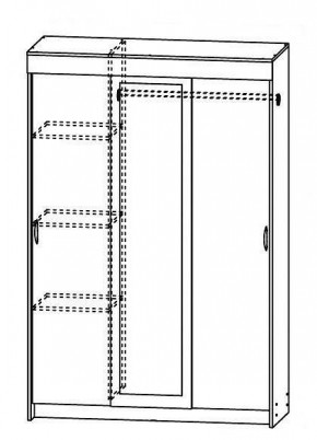 Шкаф-купе Бассо 1300 (Венге/Дуб белфорд) в Карталах - kartaly.mebel24.online | фото 2