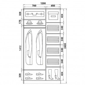Шкаф-купе ХИТ 24-12-55 (620) в Карталах - kartaly.mebel24.online | фото 3