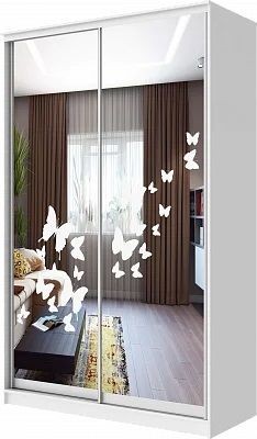 Шкаф-купе ХИТ 24-4-14-66 БАБОЧКИ в Карталах - kartaly.mebel24.online | фото