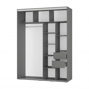 Шкаф-купе Крафт-6 1.6 м ШКК-06 (графит) в Карталах - kartaly.mebel24.online | фото 2