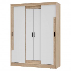 Шкаф-купе Смарт ШКК-06 (дуб сонома/белый) в Карталах - kartaly.mebel24.online | фото 2